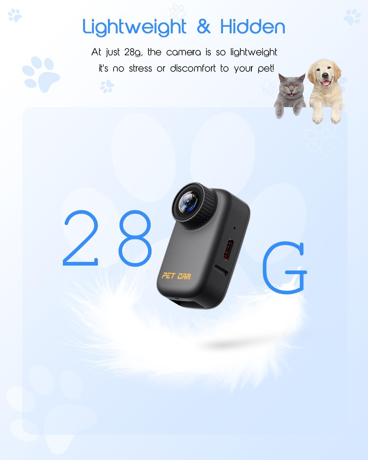 4K Cat Collar Camera, HD WiFi Pet Camera with 64GB SD Card, Mini Action Camera for Video Records Dog Collar Camera for Pet Supplies Camera for Cats Dogs Outdoor/Inoor Puppy Supplies Birthday