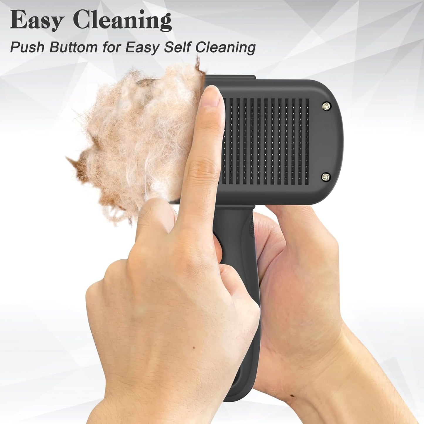 Self-Cleaning Brush for Pet Deshedding - Skin-Friendly Grooming Tool for Dogs and Cats, Blue