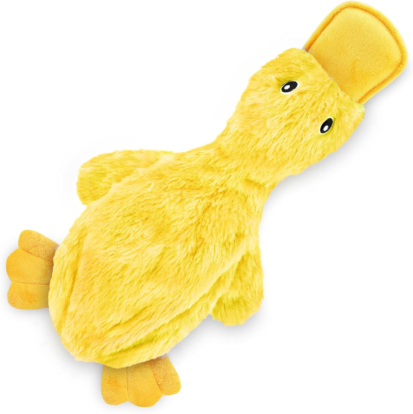 Best Pet Supplies Crinkle Dog Toy for Small, Medium, and Large Breeds, Cute No Stuffing Duck with Soft Squeaker, Fun for Indoor Puppies and Senior Pups