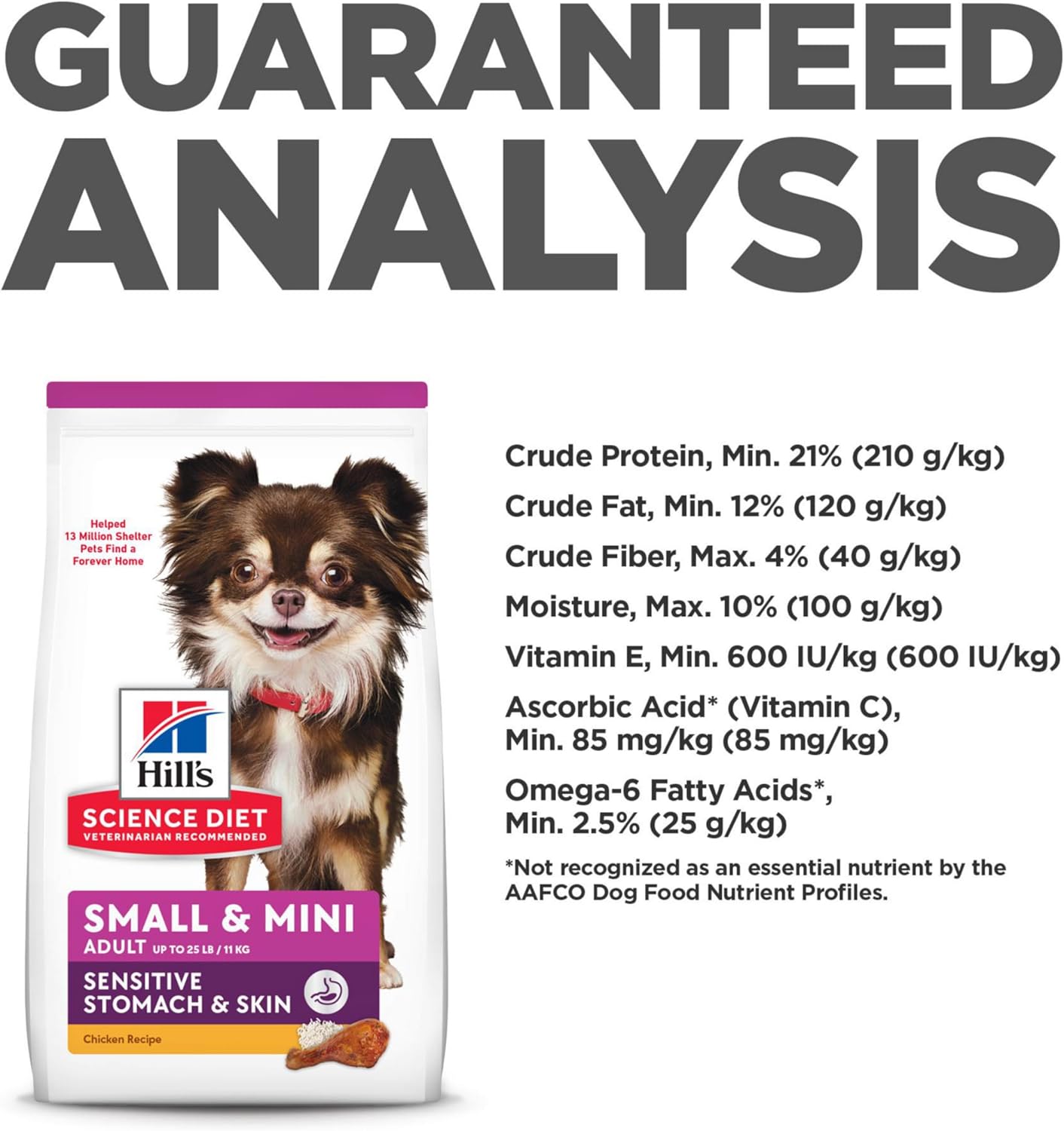 Hill's Science Diet Sensitive Stomach & Skin, Adult 1-6, Small & Mini Breeds Stomach & Skin Sensitivity Support, Dry Dog Food, Chicken