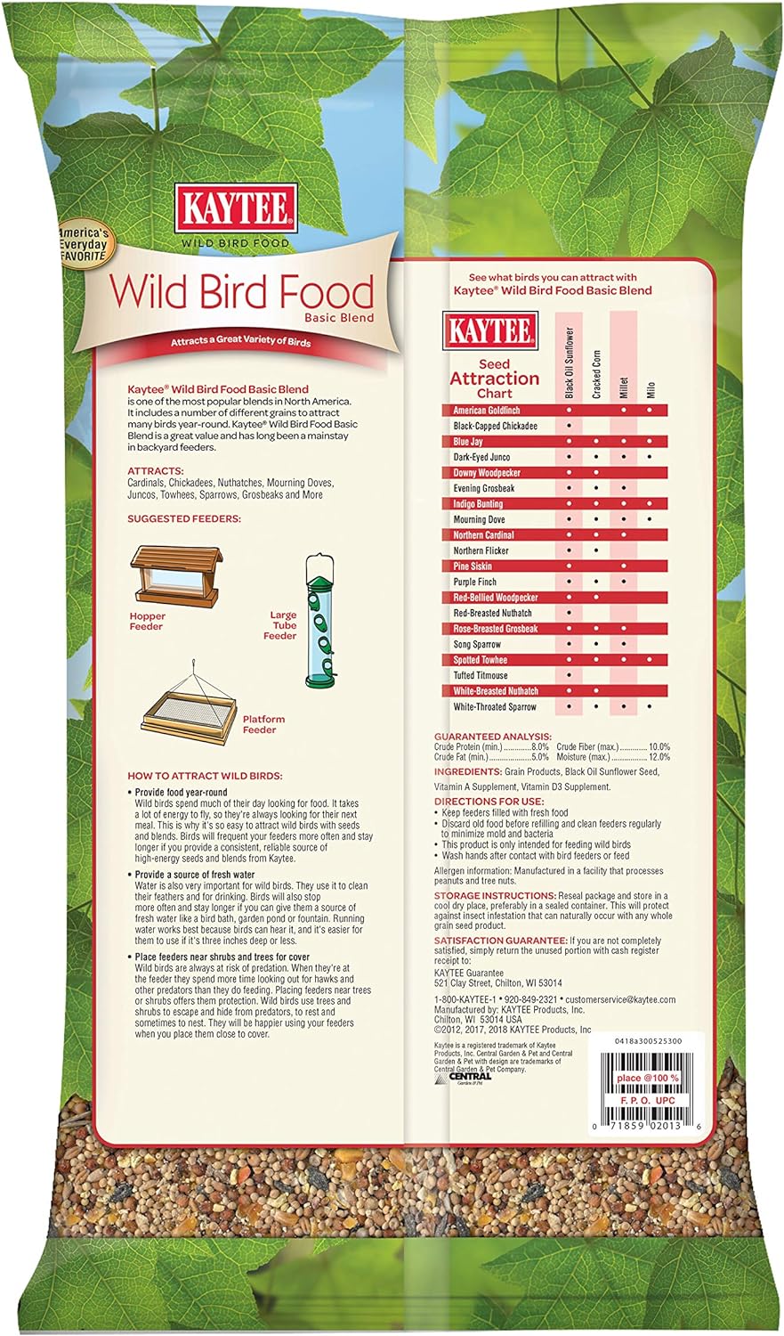 Kaytee Wild Bird Food Basic Blend, 10 lb