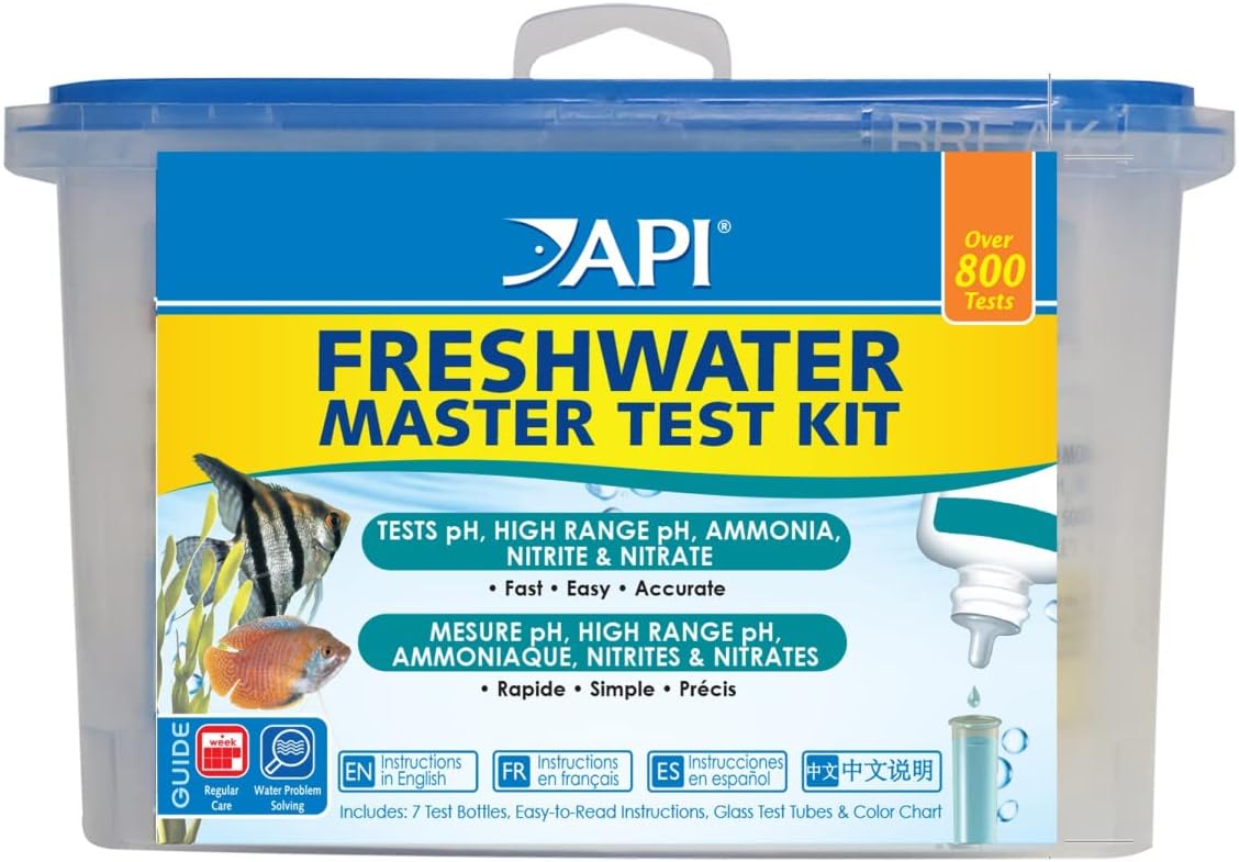 API Marine Bundle Pack: One (1) API SALTWATER MASTER TEST KIT, one (1) API MARINE FLAKES Fish Food