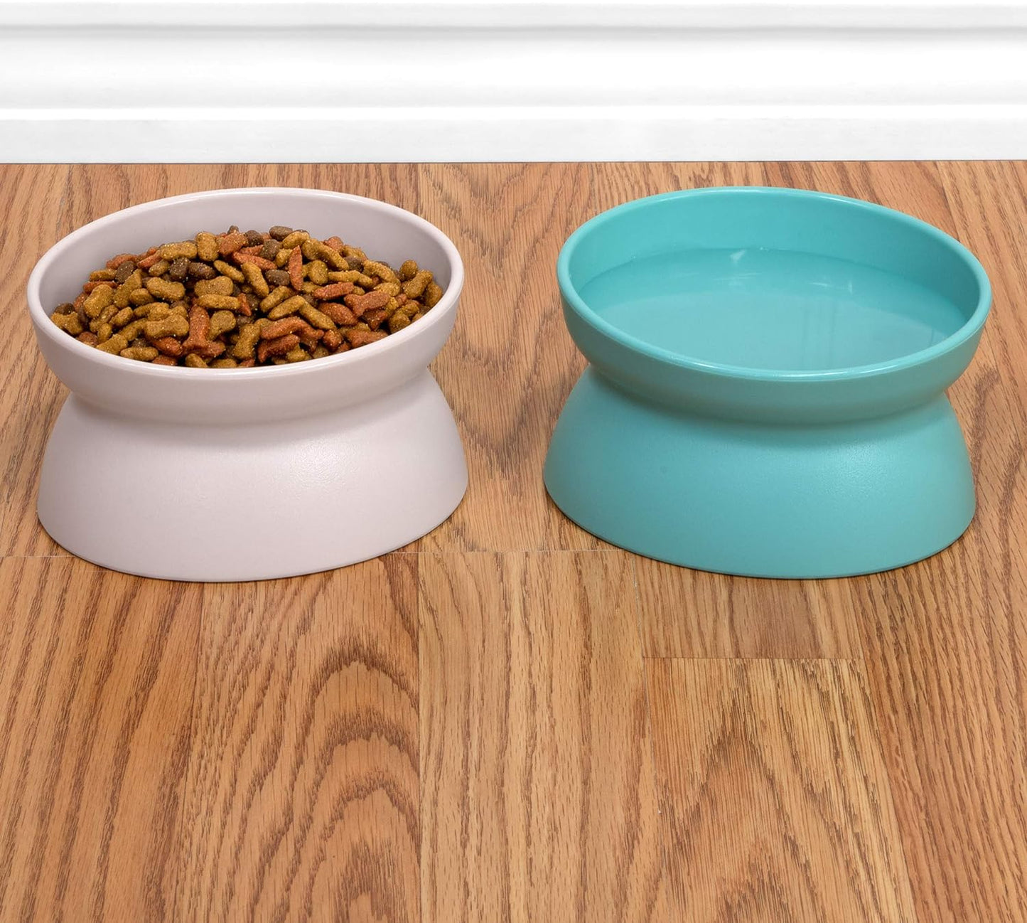 Kitty City Raised Cat Food Bowl Collection/Stress Free Pet Feeder and Waterer and Slow Feed Bowls