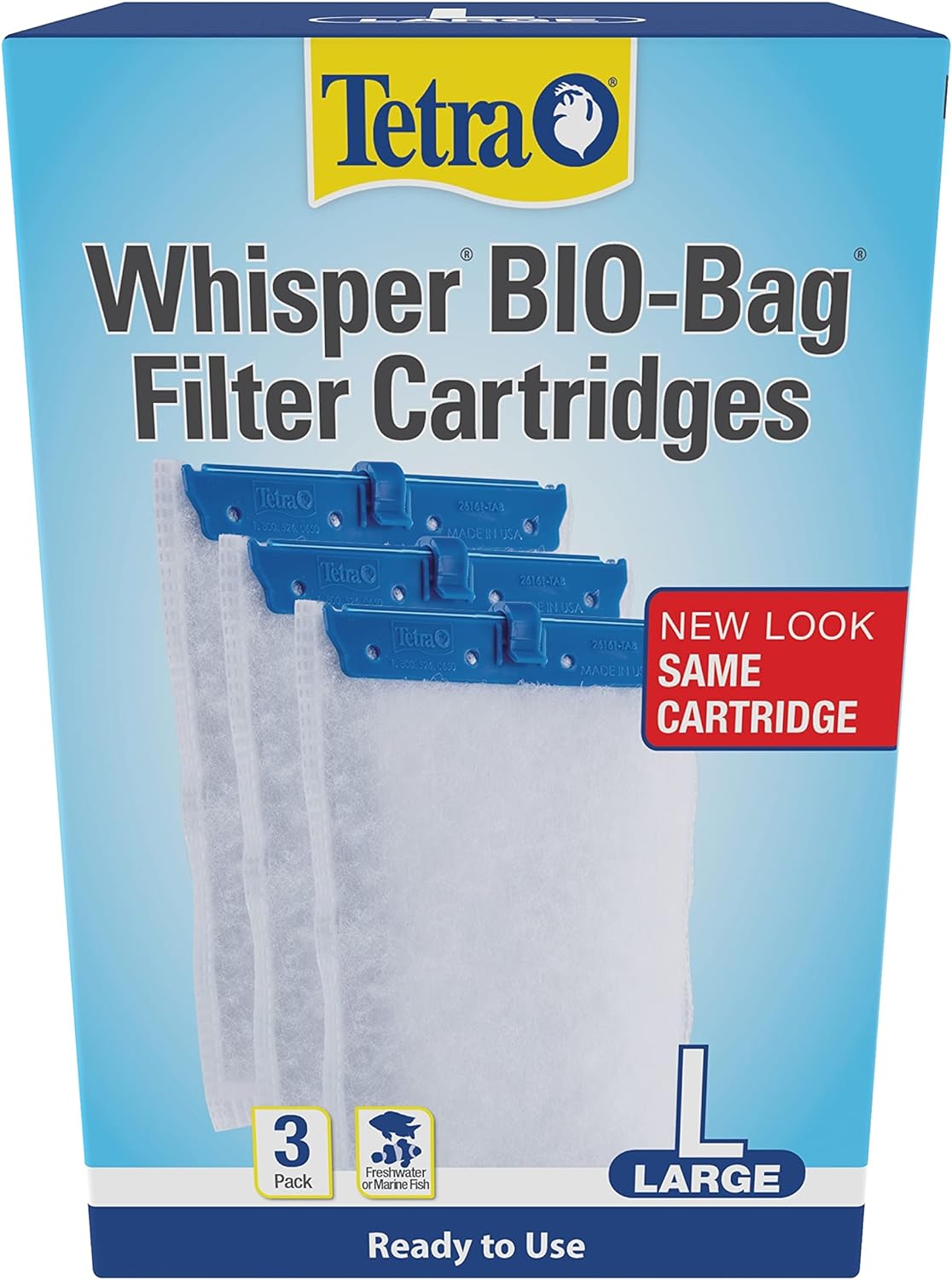 etra Whisper Bio-Bag Filter Cartridges For Aquariums - Ready To Use BLUE 3-Count